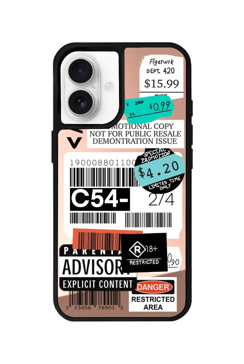 iPhone 16 Barcode C54 Mirror Aynalı Telefon Kılıfı Metalik Pembe - SUMTHINCS