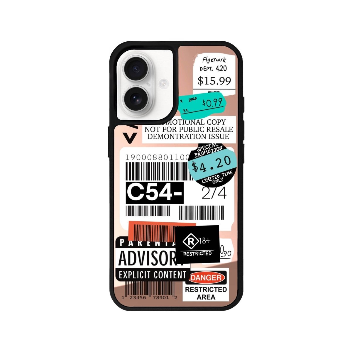 iPhone 16 Barcode C54 Mirror Aynalı Telefon Kılıfı Metalik Pembe - SUMTHINCS