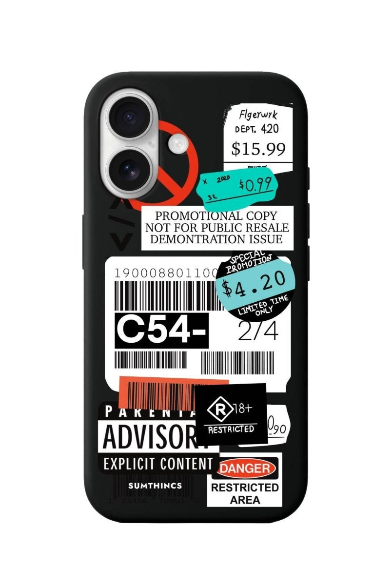 iPhone 16 Barcode C54 Premium Telefon Kılıfı Siyah - SUMTHINCS