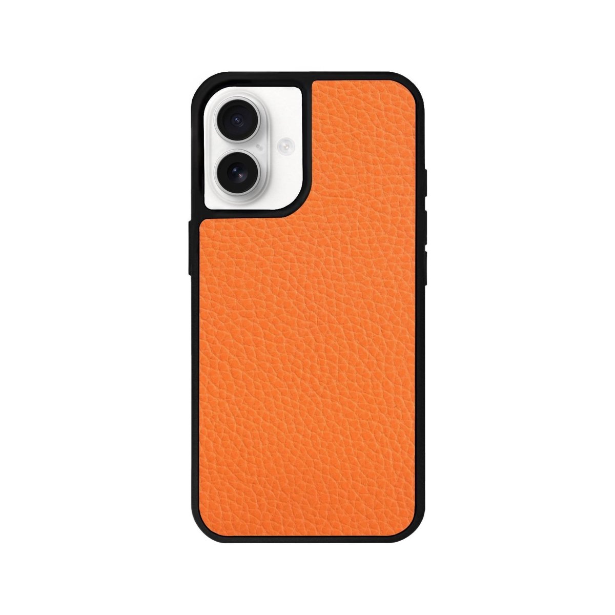 iPhone 16 Basic Leather Vegan Deri Telefon Kılıfı Turuncu - SUMTHINCS