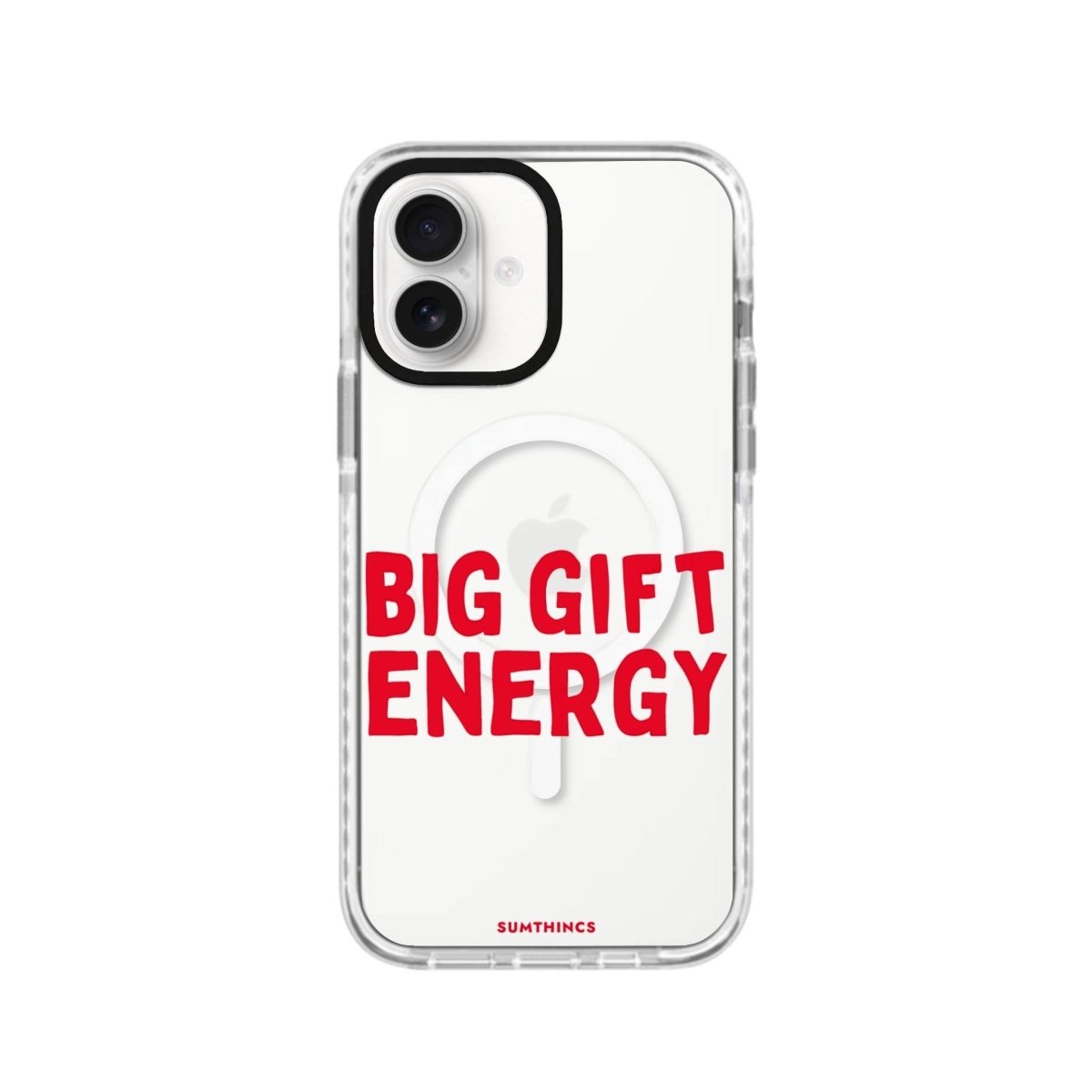 iPhone 16 Big Gift Energy Magsafe Procase Şeffaf Telefon Kılıfı Beyaz Şeffaf - SUMTHINCS
