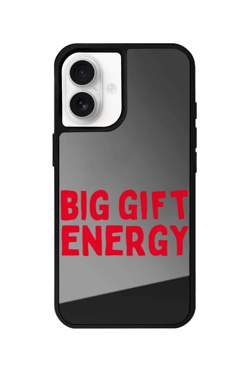 iPhone 16 Big Gift Energy Mirror Aynalı Telefon Kılıfı Antrasit - SUMTHINCS
