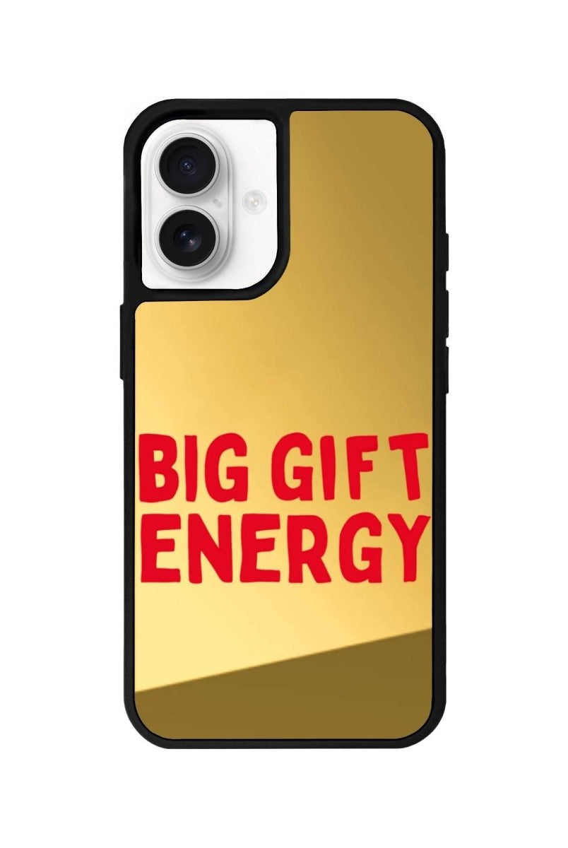 iPhone 16 Big Gift Energy Mirror Aynalı Telefon Kılıfı Altın - SUMTHINCS