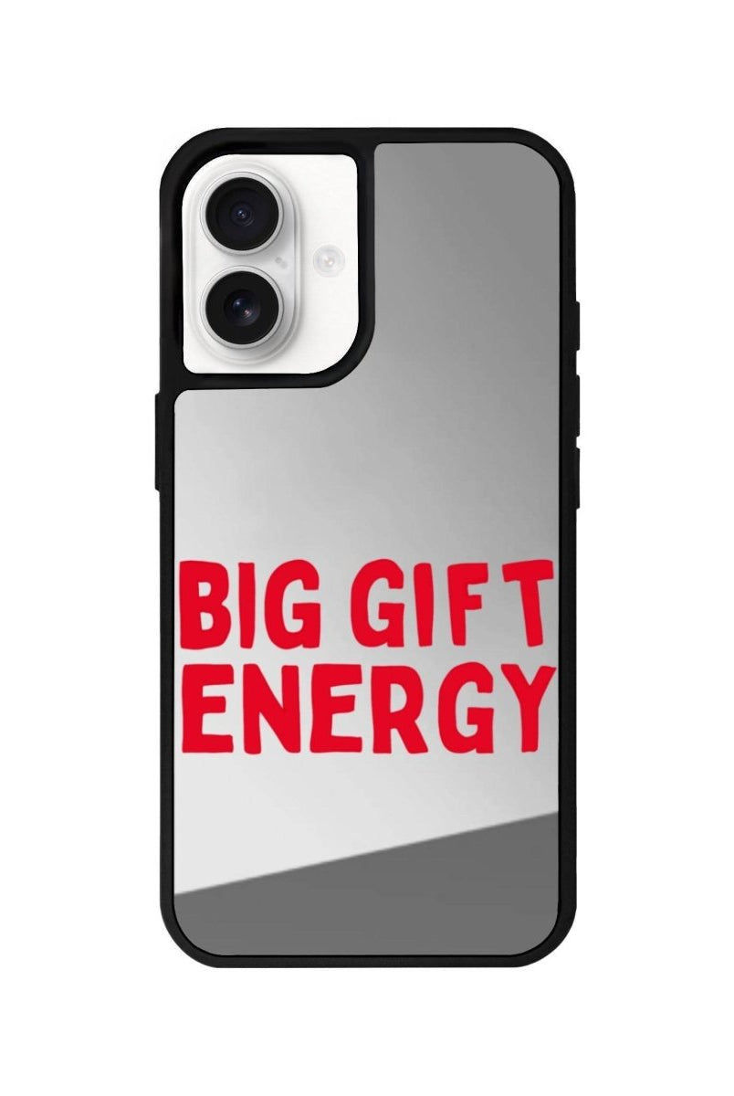 iPhone 16 Big Gift Energy Mirror Aynalı Telefon Kılıfı Gümüş - SUMTHINCS