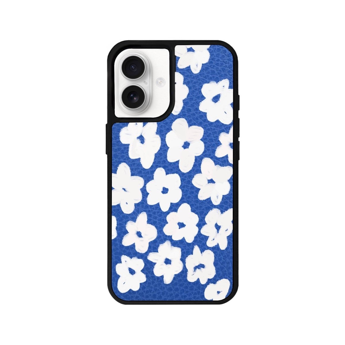 iPhone 16 Blossoms Leather Vegan Deri Telefon Kılıfı Mavi - SUMTHINCS