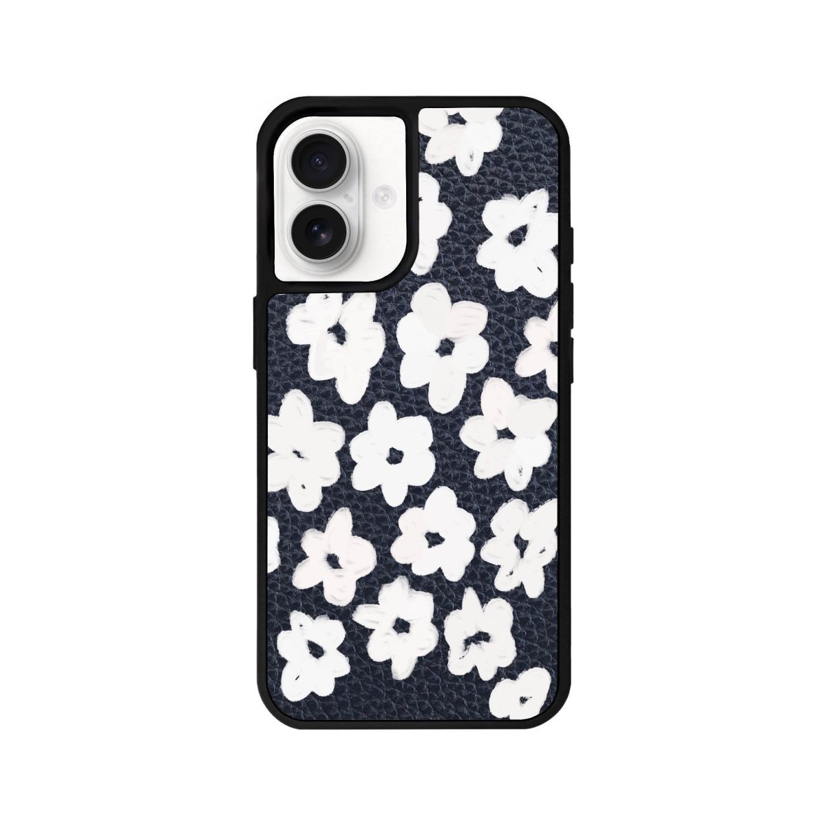 iPhone 16 Blossoms Leather Vegan Deri Telefon Kılıfı Pasifik Mavi - SUMTHINCS