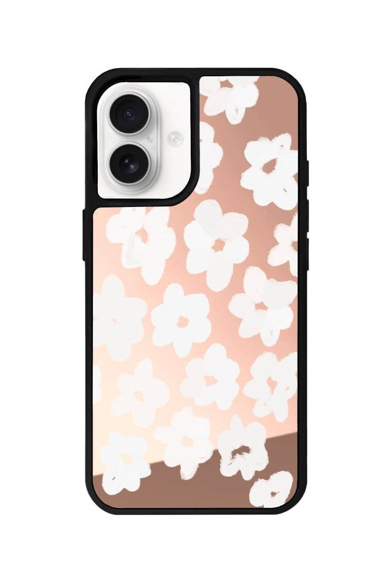 iPhone 16 Blossoms Mirror Aynalı Telefon Kılıfı Metalik Pembe - SUMTHINCS