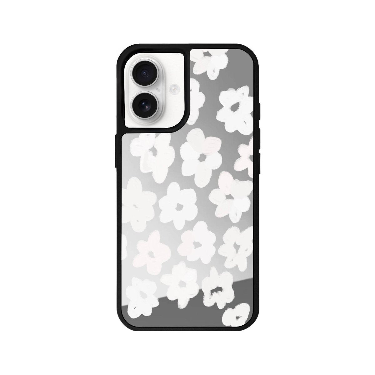 iPhone 16 Blossoms Mirror Aynalı Telefon Kılıfı Gümüş - SUMTHINCS