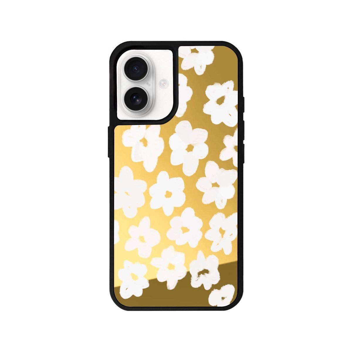 iPhone 16 Blossoms Mirror Aynalı Telefon Kılıfı Altın - SUMTHINCS