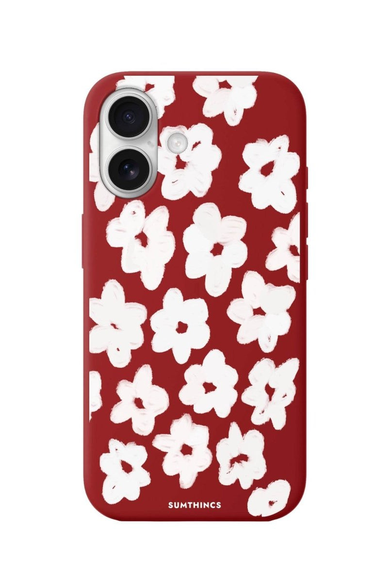iPhone 16 Blossoms Premium Telefon Kılıfı Kırmızı - SUMTHINCS