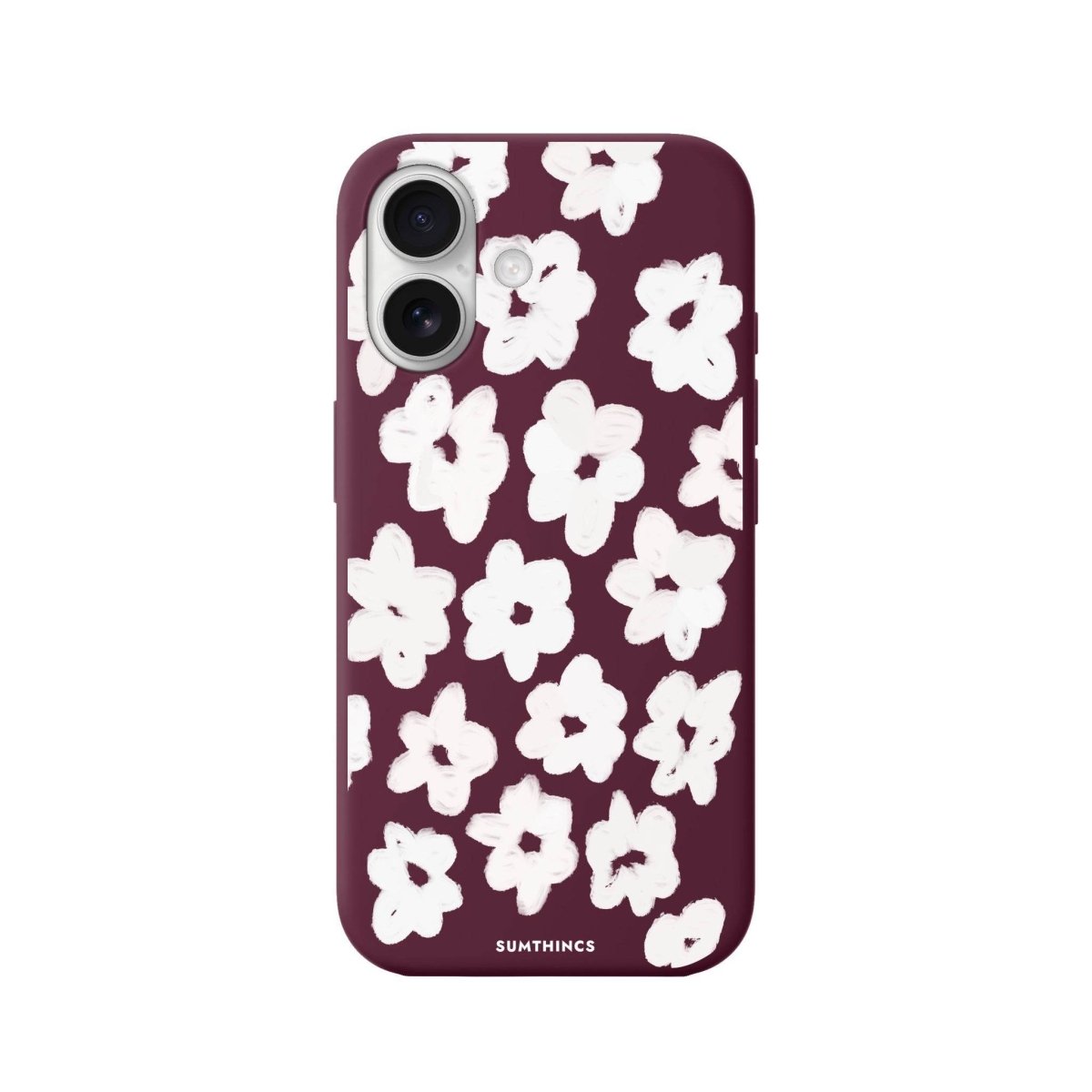 iPhone 16 Blossoms Premium Telefon Kılıfı Bordo - SUMTHINCS