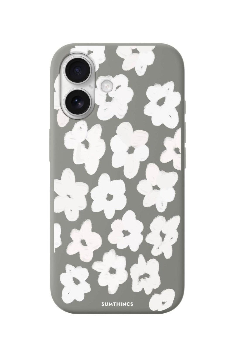 iPhone 16 Blossoms Premium Telefon Kılıfı Gri - SUMTHINCS