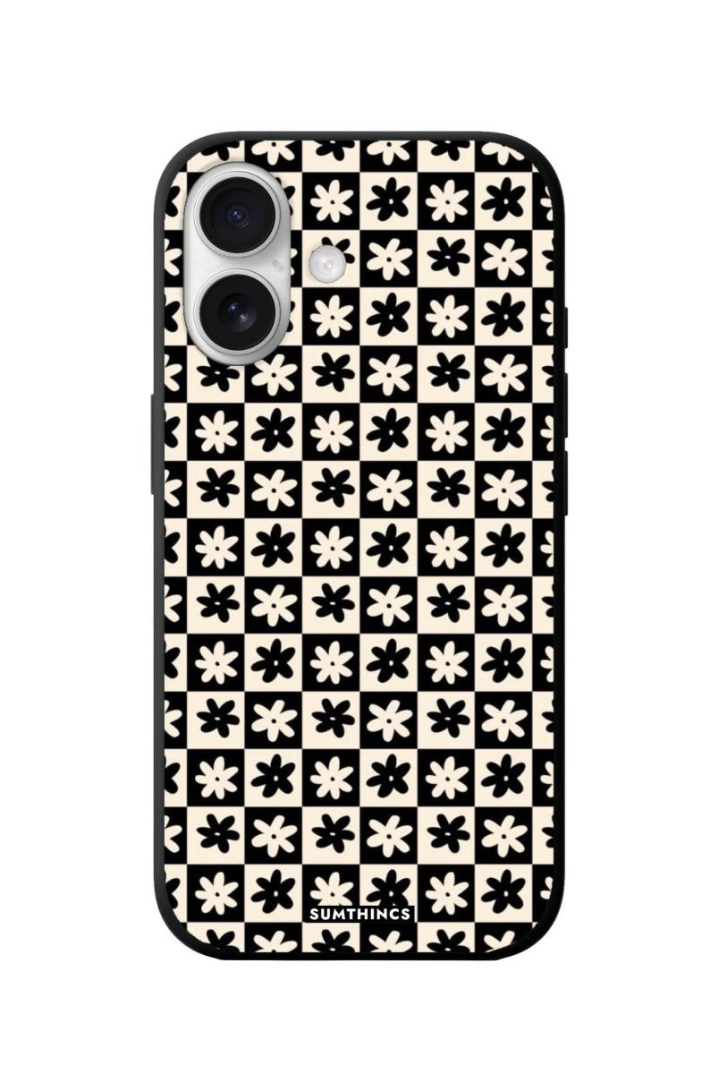 iPhone 16 Check Flowers Premium Telefon Kılıfı - SUMTHINCS