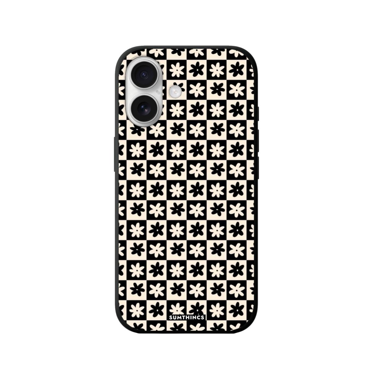 iPhone 16 Check Flowers Premium Telefon Kılıfı - SUMTHINCS