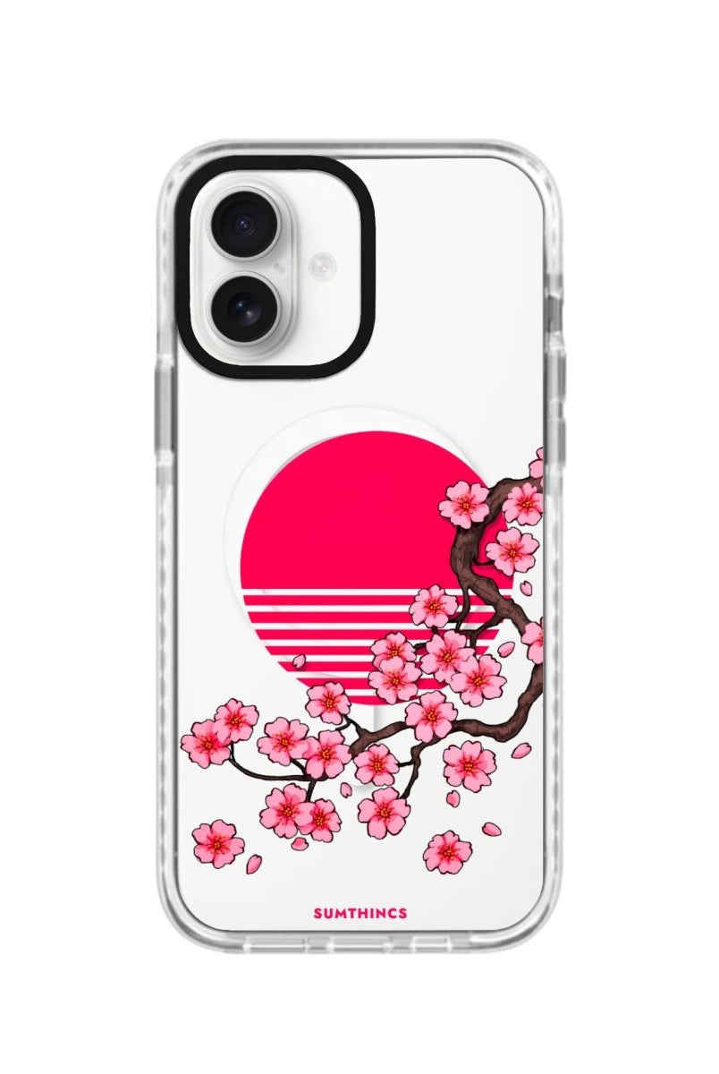 iPhone 16 Cherry Blossom Dawn Magsafe Procase Şeffaf Telefon Kılıfı Beyaz Şeffaf - SUMTHINCS