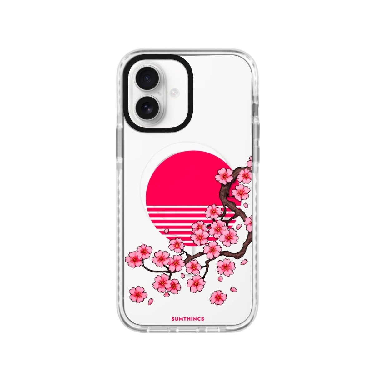 iPhone 16 Cherry Blossom Dawn Magsafe Procase Şeffaf Telefon Kılıfı Beyaz Şeffaf - SUMTHINCS
