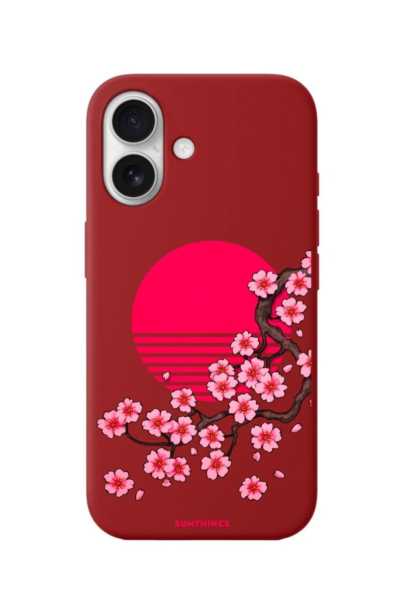 iPhone 16 Cherry Blossom Dawn Premium Telefon Kılıfı Kırmızı - SUMTHINCS