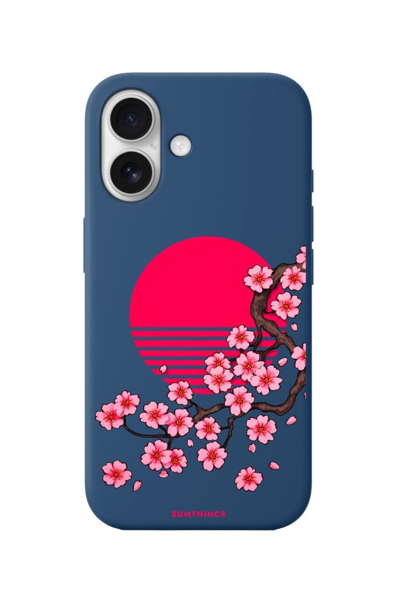 iPhone 16 Cherry Blossom Dawn Premium Telefon Kılıfı Pasifik Mavi - SUMTHINCS