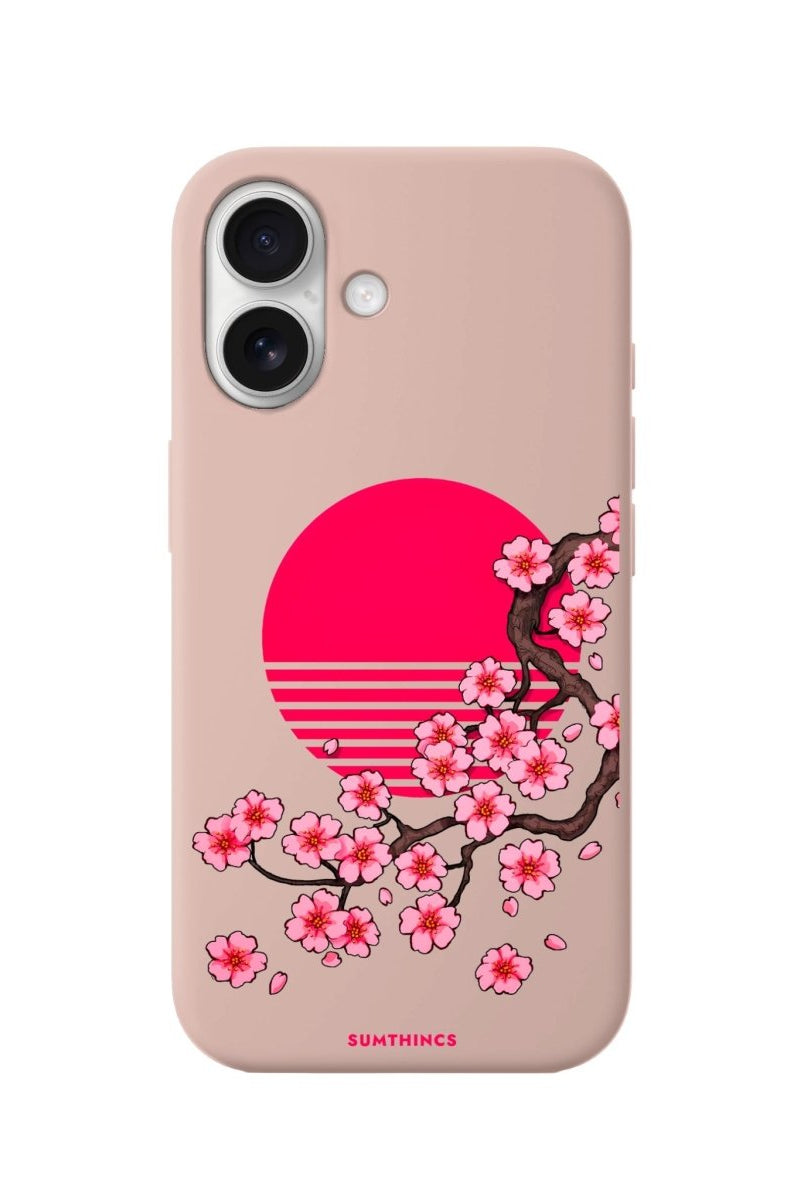 iPhone 16 Cherry Blossom Dawn Premium Telefon Kılıfı Bej - SUMTHINCS