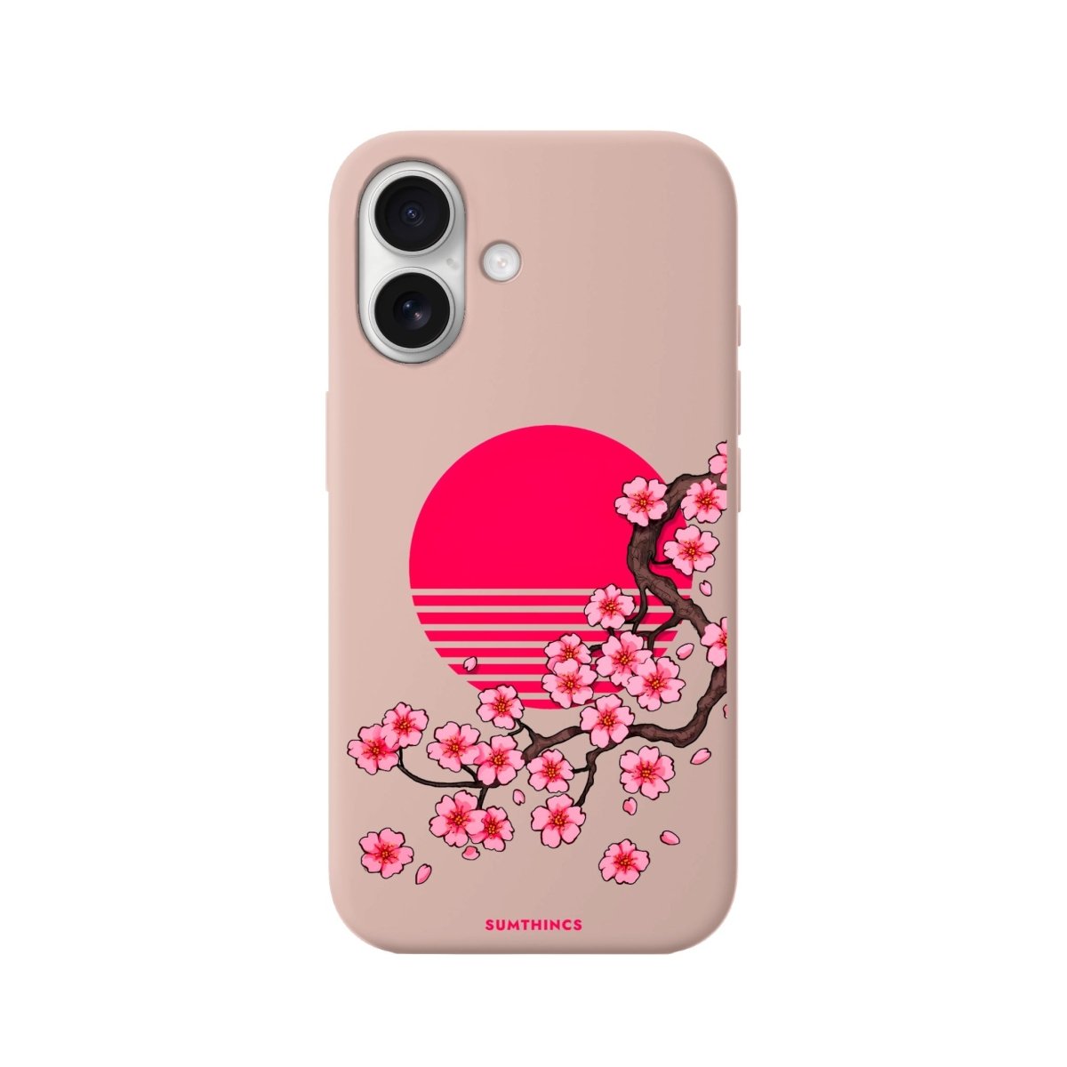 iPhone 16 Cherry Blossom Dawn Premium Telefon Kılıfı Bej - SUMTHINCS