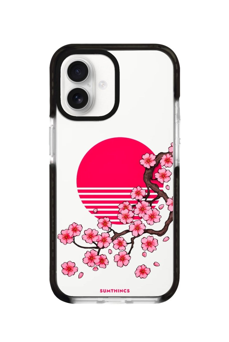 iPhone 16 Cherry Blossom Dawn Procase Şeffaf Telefon Kılıfı Siyah Şeffaf - SUMTHINCS