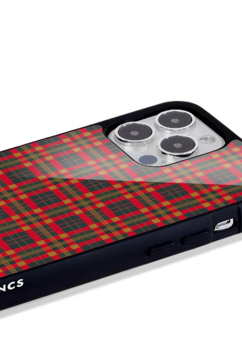 iPhone 16 Christmas Plaid Glossy Cam Telefon Kılıfı - SUMTHINCS