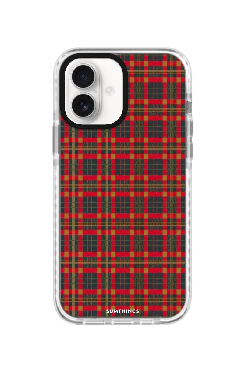 iPhone 16 Christmas Plaid Procase Şeffaf Telefon Kılıfı Beyaz Şeffaf - SUMTHINCS