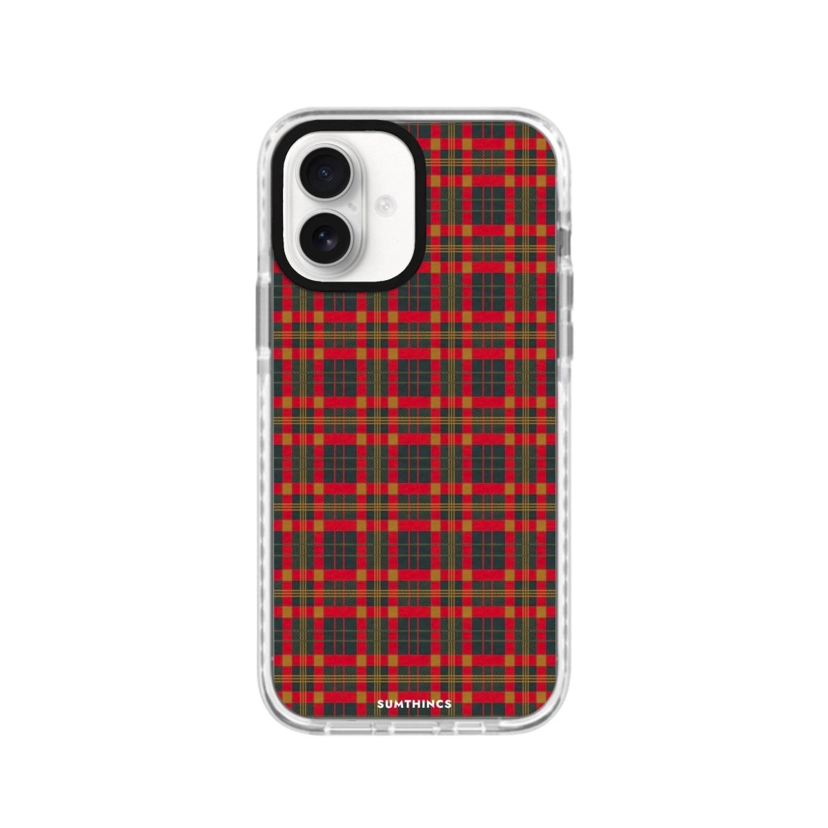 iPhone 16 Christmas Plaid Procase Şeffaf Telefon Kılıfı Beyaz Şeffaf - SUMTHINCS