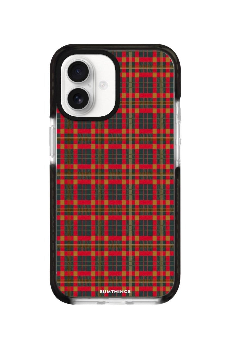iPhone 16 Christmas Plaid Procase Şeffaf Telefon Kılıfı Siyah Şeffaf - SUMTHINCS
