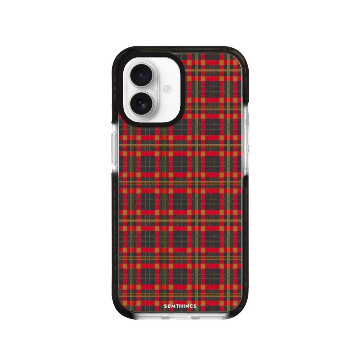 iPhone 16 Christmas Plaid Procase Şeffaf Telefon Kılıfı Siyah Şeffaf - SUMTHINCS