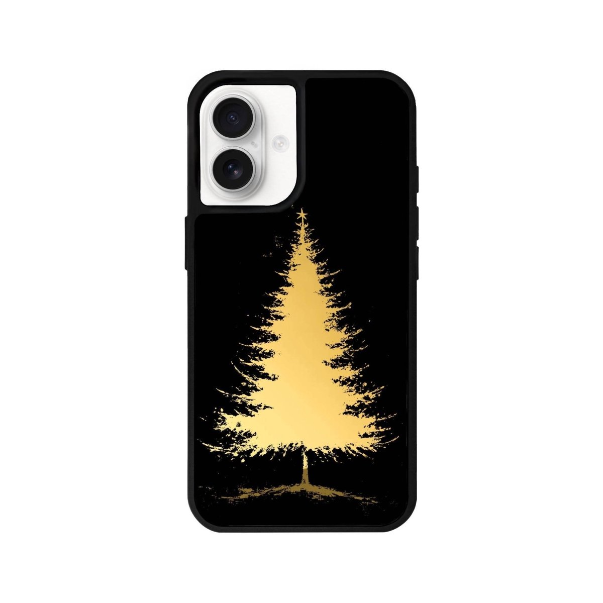 iPhone 16 Christmas Tree Mirror Aynalı Telefon Kılıfı Altın - SUMTHINCS