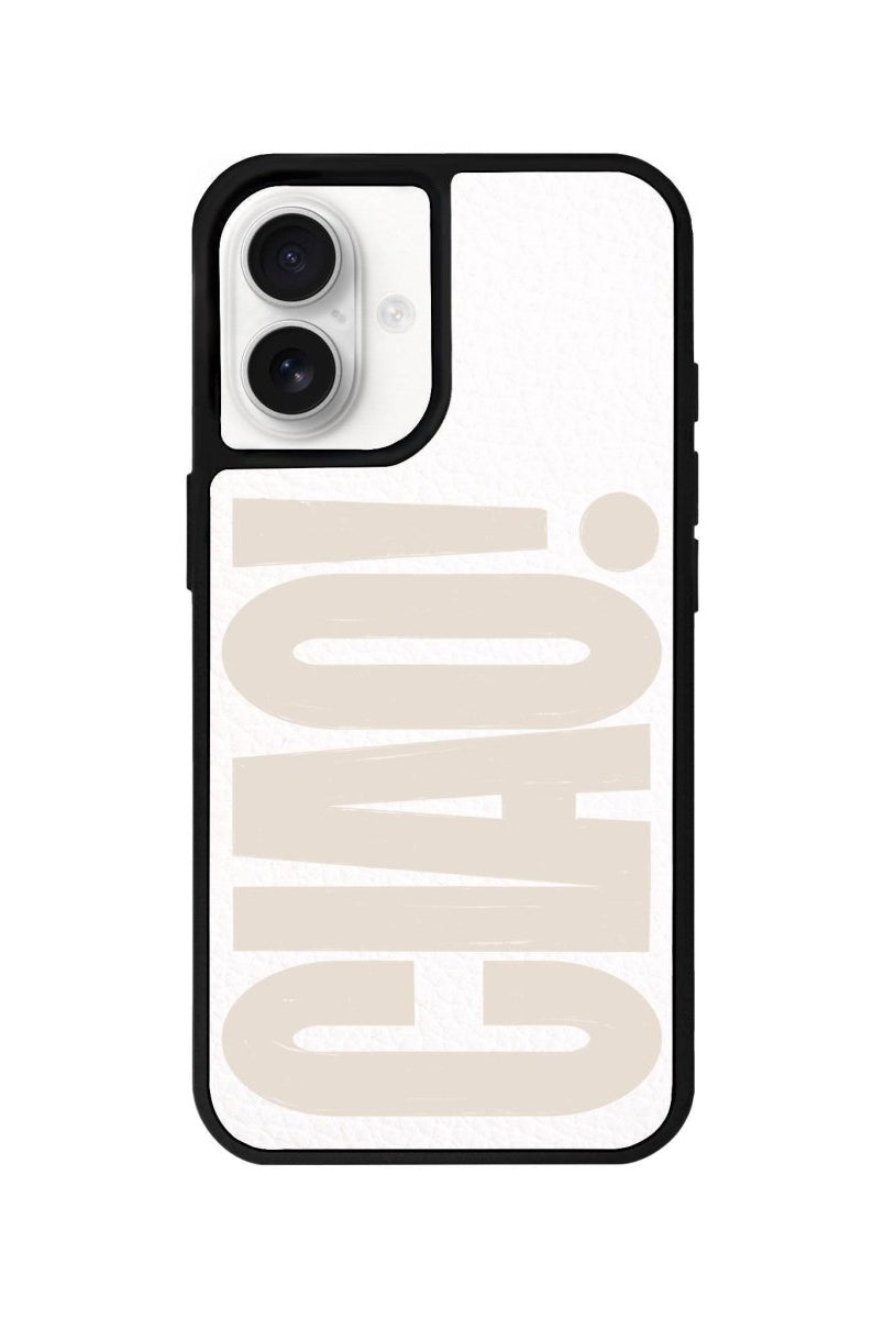iPhone 16 CIAO! Leather Vegan Deri Telefon Kılıfı Beyaz - SUMTHINCS