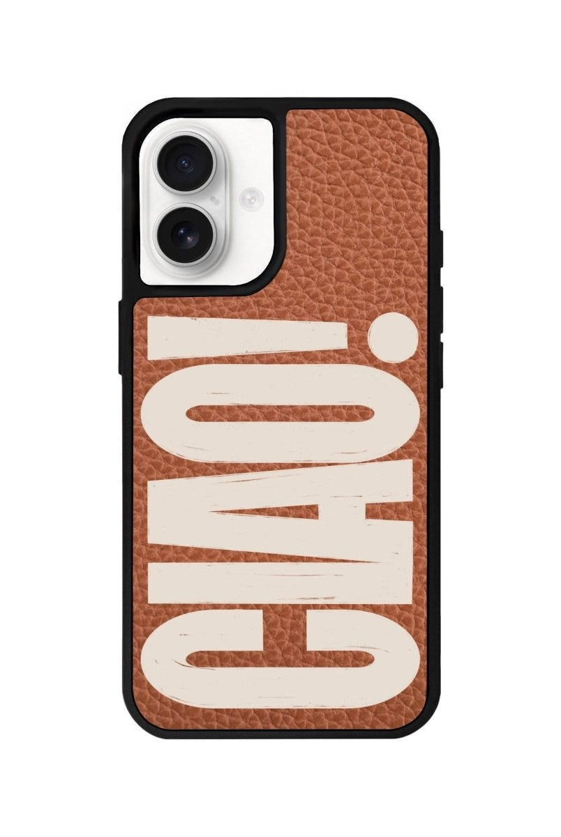 iPhone 16 CIAO! Leather Vegan Deri Telefon Kılıfı Kahverengi - SUMTHINCS