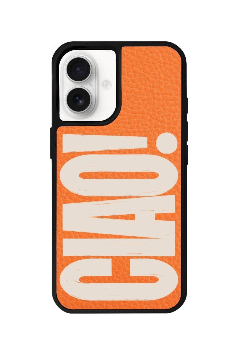 iPhone 16 CIAO! Leather Vegan Deri Telefon Kılıfı Turuncu - SUMTHINCS
