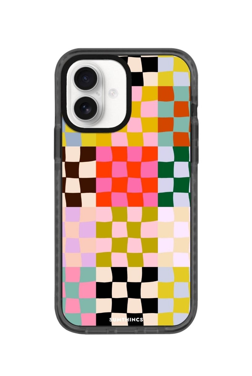 iPhone 16 Confetti Procase Şeffaf Telefon Kılıfı Antrasit - SUMTHINCS