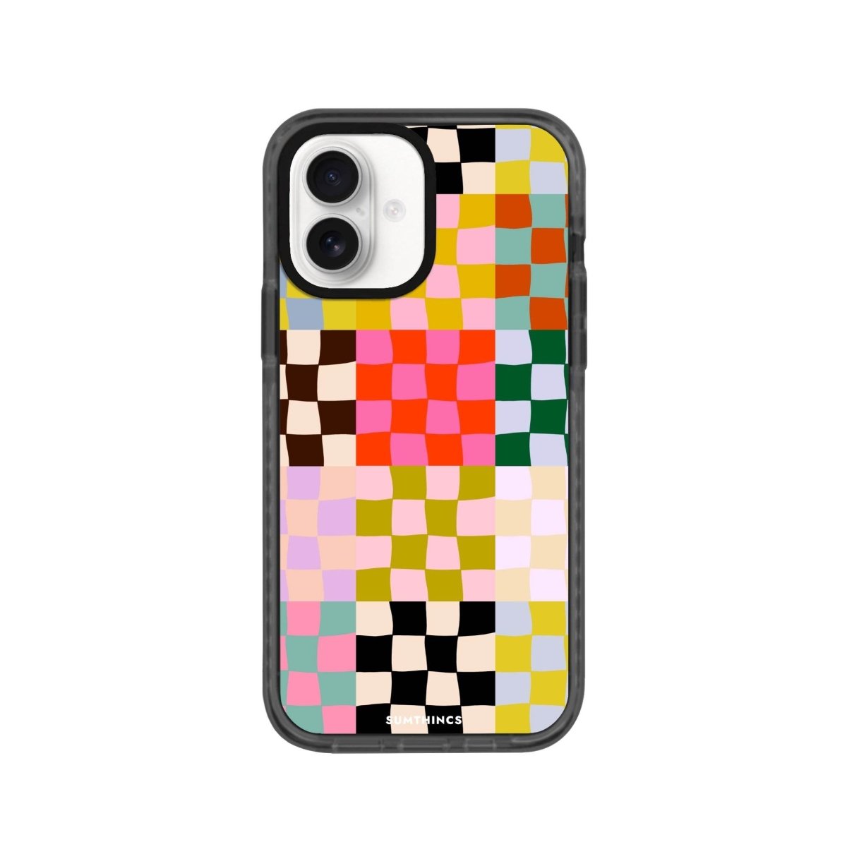 iPhone 16 Confetti Procase Şeffaf Telefon Kılıfı Antrasit - SUMTHINCS