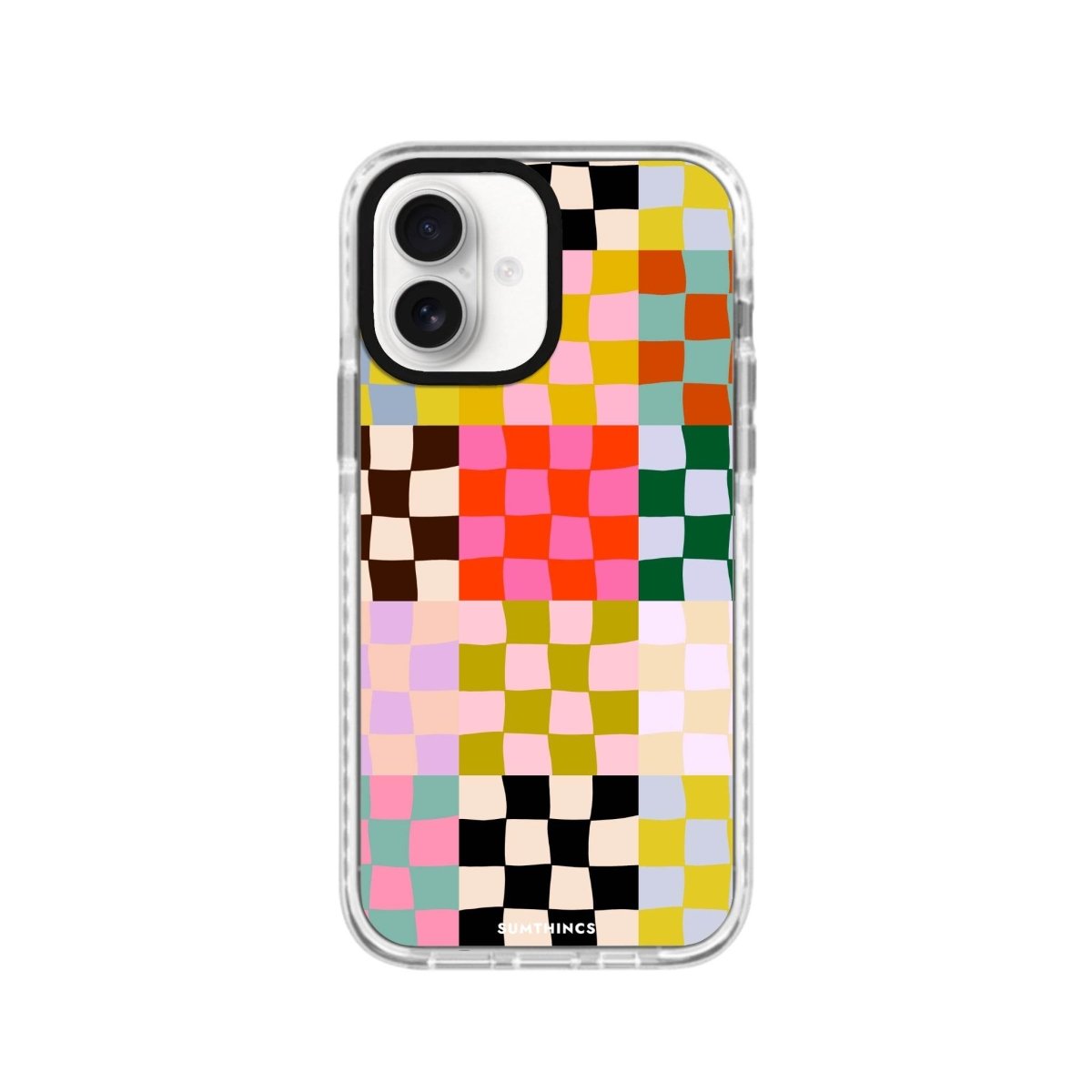 iPhone 16 Confetti Procase Şeffaf Telefon Kılıfı Beyaz Şeffaf - SUMTHINCS