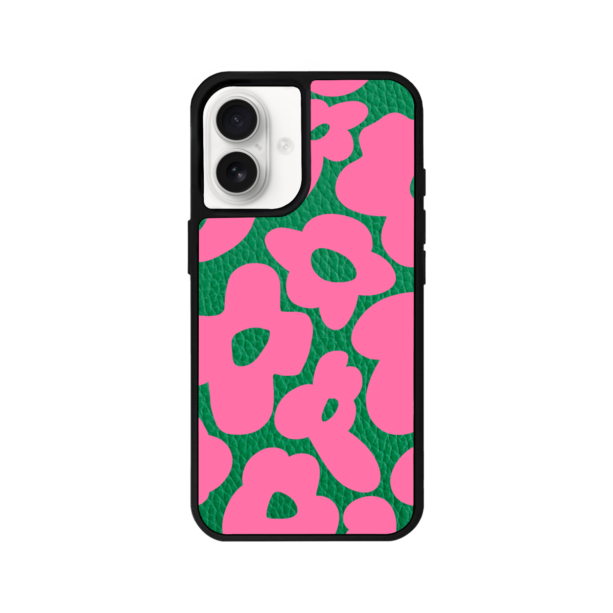 iPhone 16 Daisy Pop Leather Deri Telefon Kılıfı Yeşil - SUMTHINCS