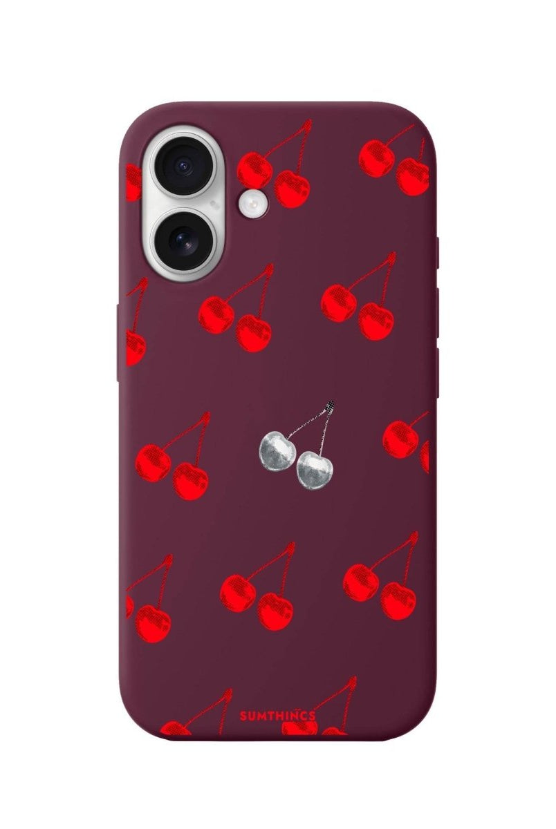 iPhone 16 Disco Cherry Premium Telefon Kılıfı Bordo - SUMTHINCS