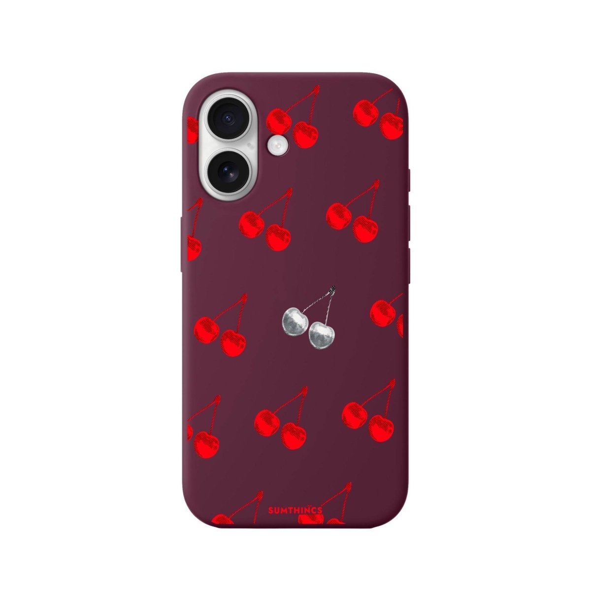iPhone 16 Disco Cherry Premium Telefon Kılıfı Bordo - SUMTHINCS