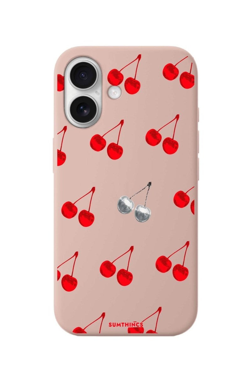 iPhone 16 Disco Cherry Premium Telefon Kılıfı Bej - SUMTHINCS