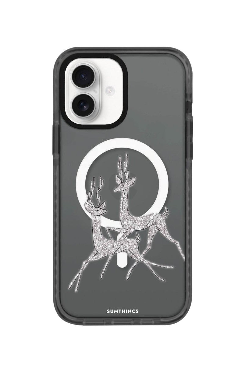 iPhone 16 Disco Deers Magsafe Procase Şeffaf Telefon Kılıfı Antrasit - SUMTHINCS