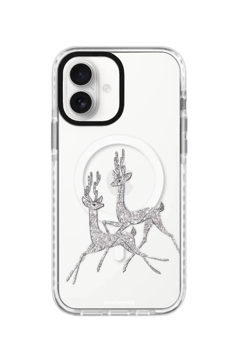 iPhone 16 Disco Deers Magsafe Procase Şeffaf Telefon Kılıfı Beyaz Şeffaf - SUMTHINCS