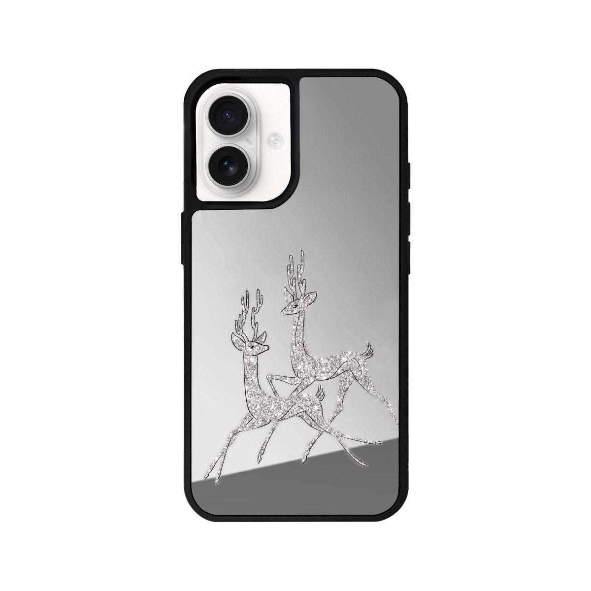 iPhone 16 Disco Deers Mirror Aynalı Telefon Kılıfı Gümüş - SUMTHINCS