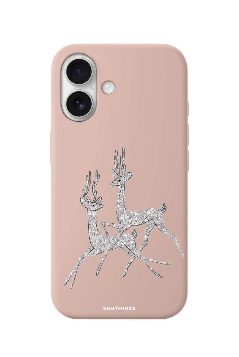 iPhone 16 Disco Deers Premium Telefon Kılıfı Bej - SUMTHINCS