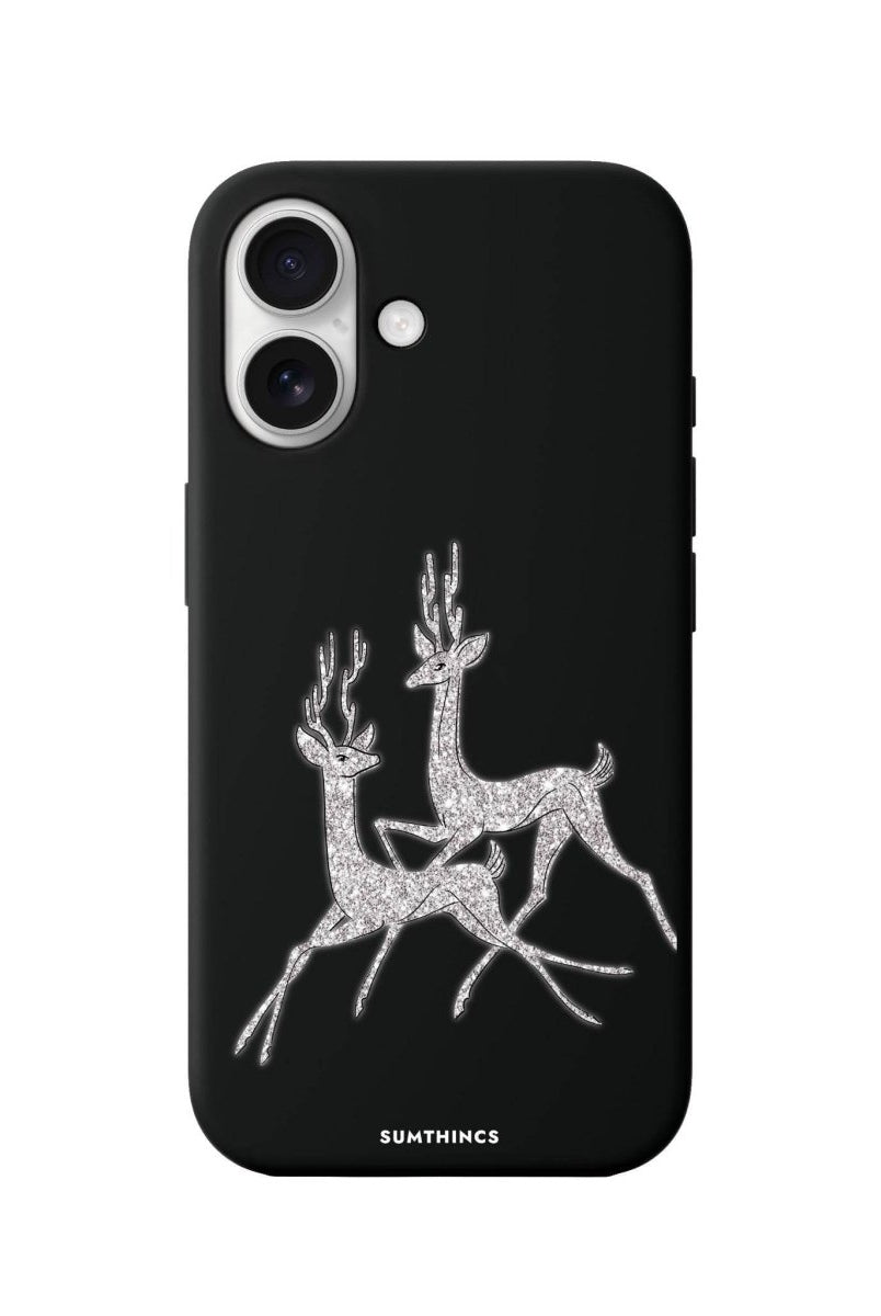 iPhone 16 Disco Deers Premium Telefon Kılıfı Siyah - SUMTHINCS