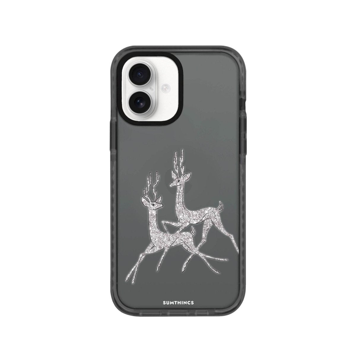 iPhone 16 Disco Deers Procase Şeffaf Telefon Kılıfı Antrasit - SUMTHINCS