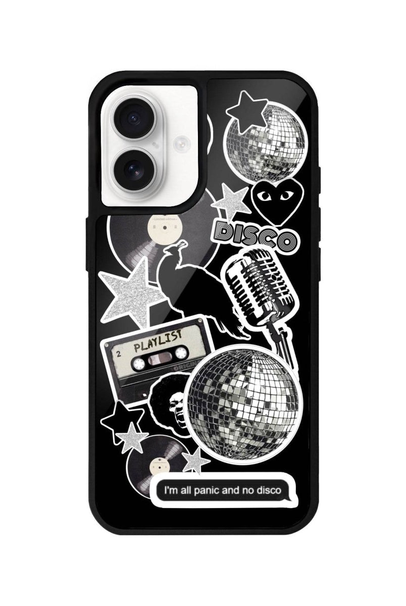 iPhone 16 Disco Stickers Glossy Cam Telefon Kılıfı - SUMTHINCS