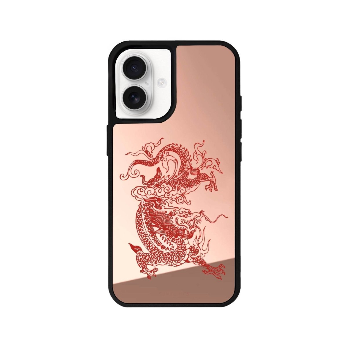 iPhone 16 Dragon Mirror Aynalı Telefon Kılıfı Metalik Pembe - SUMTHINCS