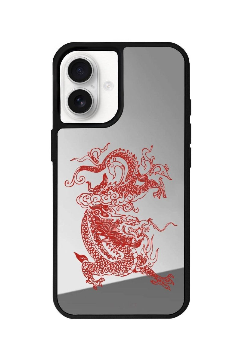 iPhone 16 Dragon Mirror Aynalı Telefon Kılıfı Gümüş - SUMTHINCS